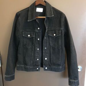 Sandro Paris Black Denim Jacket Size M